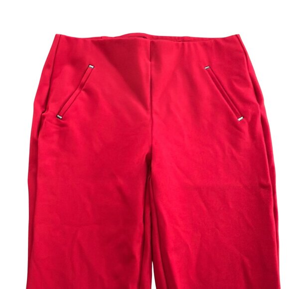 Chico's Pants Size 1 P M Petite Red Juliet Slim Trim Detail Ankle Pants Slimming - Picture 2 of 12